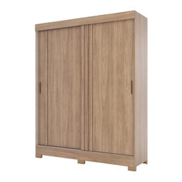 Guarda-Roupa 2 Portas Correr Henn Briz B353-198 2 Gavetas Jequitibá Brilho SE - 1