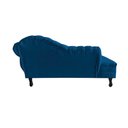 Ver imagem 6 de Recamier Decorativo Divã Amsterdã 147cm Lado Esquerdo Couro Azul Marinho