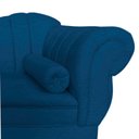 Ver mais imagens de Recamier Decorativo Divã Amsterdã 147cm Lado Esquerdo Couro Azul Marinho
