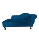 Ver imagem 3 de Recamier Decorativo Divã Amsterdã 147cm Lado Esquerdo Couro Azul Marinho