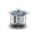 Ver imagem 1 de Rechaud Redondo Brinox Savoy 4,5 Litros Ø 42 Cm Aço Inox