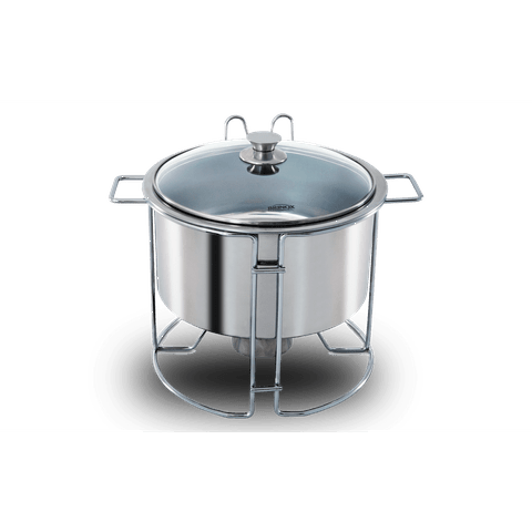 Rechaud Redondo Brinox Savoy 4,5 Litros Ø 42 Cm Aço Inox