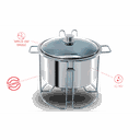 Ver imagem 2 de Rechaud Redondo Brinox Savoy 4,5 Litros Ø 42 Cm Aço Inox