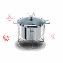 Rechaud Redondo Brinox Savoy 4,5 Litros Ø 42 Cm Aço Inox - 2