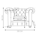 Ver imagem 2 de Poltrona Chesterfield com Pés Madeira Couro Preto