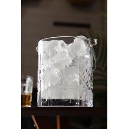 Balde para Gelo de Vidro com Pegador Flor de Lotús 15cm X 13cm X 14cm - Wolff - 4