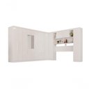 Ver imagem 7 de Guarda Roupa Casal Modulado Canto 13 Portas 4 Gavetas MDP com Espelho Branco Multimóveis 525cm
