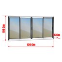 Ver imagem 2 de Janela Alumínio Elite 4 Folhas Moveis 100 x 120 V.Reflex Mix Preto Brimak