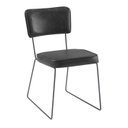 Ver imagem 1 de Cadeira de Jantar Roma Courissimo Preto Base Aço Preto - Ooca Móveis