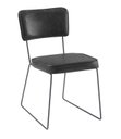Ver imagem 1 de Cadeira de Jantar Roma Courissimo Preto Base Aço Preto - Ooca Móveis