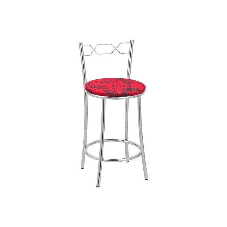 Kit 2 Banquetas Cromadas BC51C de Metal e Assento Espuma D15 Treparoni