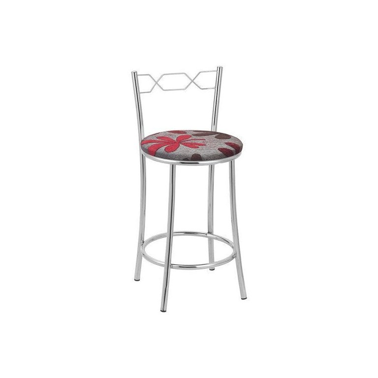 Kit 2 Banquetas Cromadas BC51C de Metal e Assento Espuma D15 Treparoni