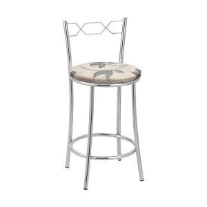 Kit 2 Banquetas Cromadas BC51C de Metal e Assento Espuma D15 Treparoni