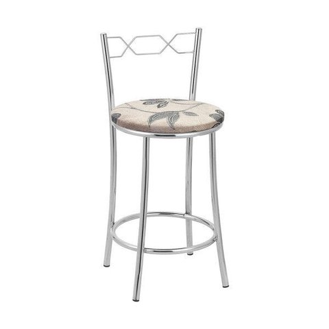 Kit 2 Banquetas Cromadas BC51C de Metal e Assento Espuma D15 Treparoni