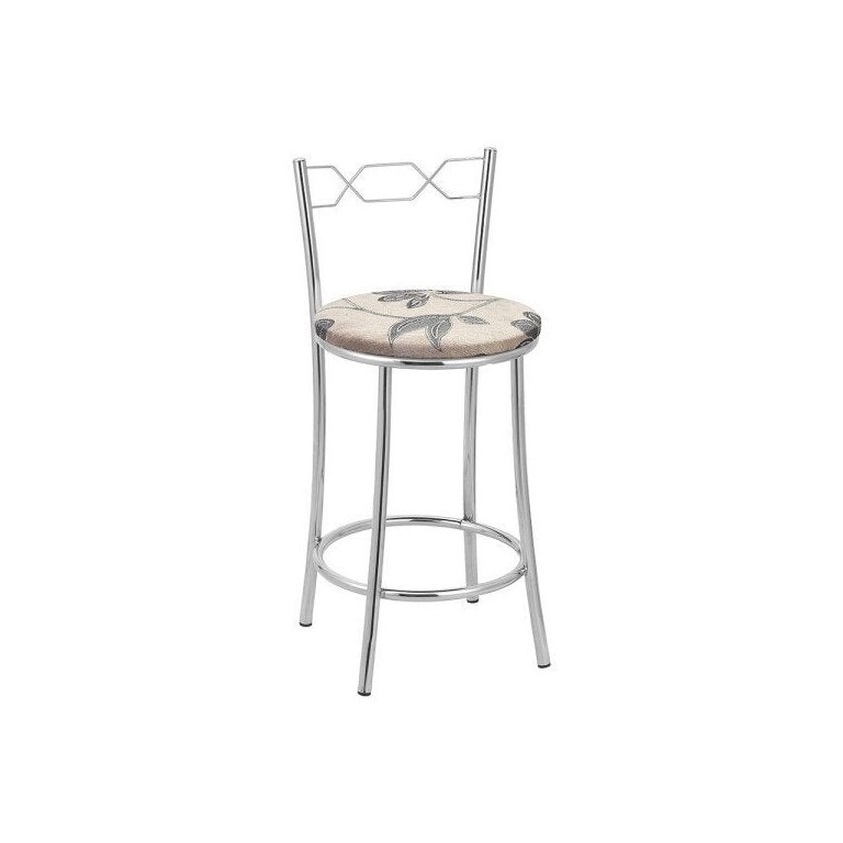 Kit 2 Banquetas Cromadas BC51C de Metal e Assento Espuma D15 Treparoni