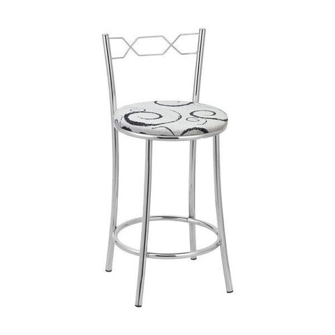 Kit 2 Banquetas Cromadas BC51C de Metal e Assento Espuma D15 Treparoni