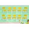 Kit 10 Cadeira Iso Infantil Amarela Escolar e Creche - 1