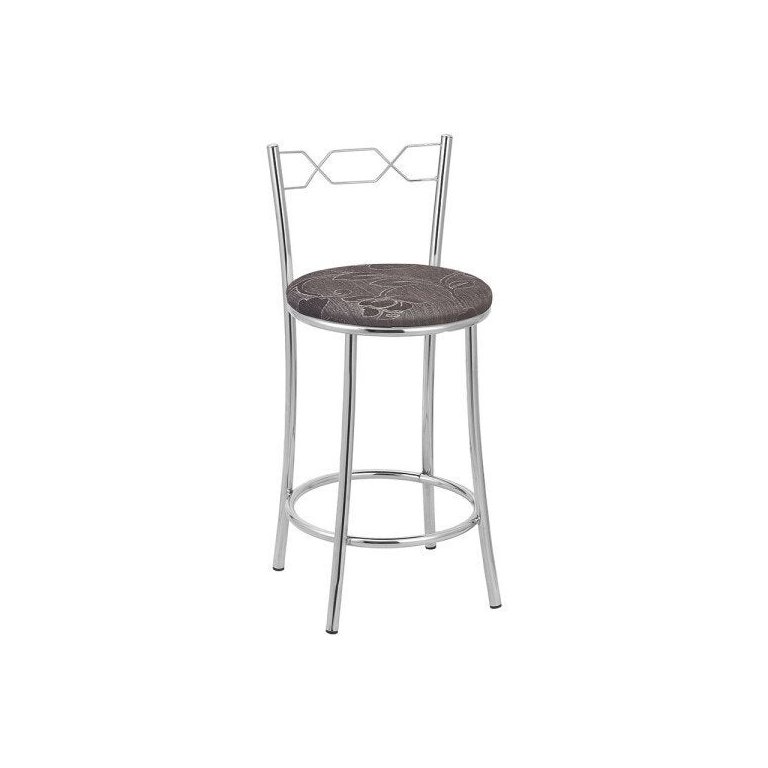 Kit 2 Banquetas Cromadas BC51C de Metal e Assento Espuma D15 Treparoni