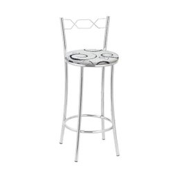 Kit 2 Banquetas Cromadas BC51B de Metal e Assento Espuma D15 Treparoni - 1