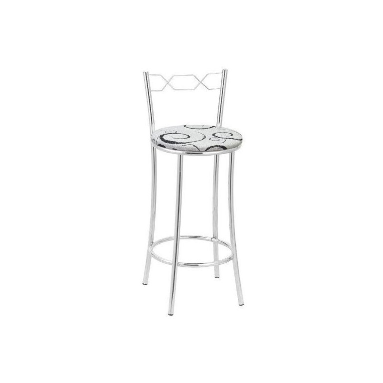 Kit 2 Banquetas Cromadas BC51B de Metal e Assento Espuma D15 Treparoni