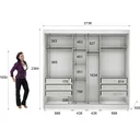 Ver imagem 4 de Guarda Roupa Casal com Espelho 3 Portas de Correr 6 Gavetas Grand Novo Horizonte