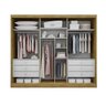 Guarda-Roupa Casal com Espelho 3 Portas de Correr 6 Gavetas Grand Espresso Móveis - 4