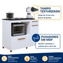 Ver imagem 4 de Balcão de Cozinha para Cooktop 2 Portas 1 Gaveta 1 Nicho para Forno Violeta