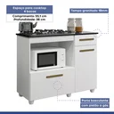Ver imagem 7 de Balcão de Cozinha para Cooktop 2 Portas 1 Gaveta 1 Nicho para Forno Yescasa