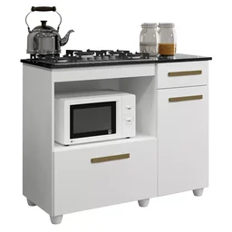 Balcão de Cozinha para Cooktop 2 Portas 1 Gaveta 1 Nicho para Forno Yescasa - 2
