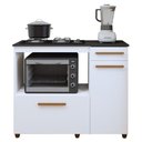 Ver imagem 2 de Balcão de Cozinha para Cooktop 2 Portas 1 Gaveta 1 Nicho para Forno Violeta