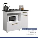 Ver imagem 5 de Balcão de Cozinha para Cooktop 2 Portas 1 Gaveta 1 Nicho para Forno Yescasa