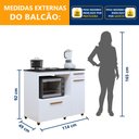 Ver imagem 7 de Balcão de Cozinha para Cooktop 2 Portas 1 Gaveta 1 Nicho para Forno Violeta