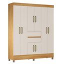 Ver imagem 4 de Guarda Roupa Casal Munique 8 Portas de Bater 2 Gavetas MDP Demóbile