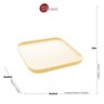 Kit 02 Travessas Porcelana Nórdica Amarelo Matt 25x25x2cm - 5