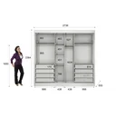 Ver imagem 4 de Guarda Roupa Casal com Espelho 3 Portas de Correr 8 Gavetas Grand Novo Horizonte