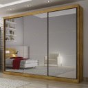 Ver imagem 1 de Guarda-Roupa Casal com Espelho 3 Portas de Correr 8 Gavetas Grand Espresso Móveis