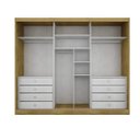 Ver imagem 3 de Guarda-Roupa Casal com Espelho 3 Portas de Correr 8 Gavetas Grand Espresso Móveis