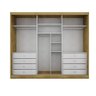 Guarda-Roupa Casal com Espelho 3 Portas de Correr 8 Gavetas Grand Espresso Móveis - 3