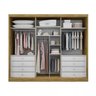 Guarda-Roupa Casal com Espelho 3 Portas de Correr 8 Gavetas Grand Espresso Móveis - 4