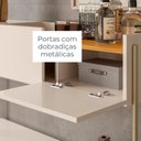 Ver imagem 7 de Aparador Bandeja Integrada e 3 Portas Basculantes Pès em Dourado 123,5cm Porto Branco