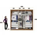 Ver imagem 4 de Guarda-Roupa Casal com Espelho 3 Portas de Correr 6 Gavetas Soberano Yescasa