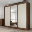 Ver imagem 1 de Guarda-Roupa Casal com Espelho 3 Portas de Correr 6 Gavetas Soberano Yescasa