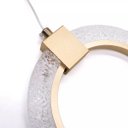 Ver imagem 2 de Pendente Arco Anel Dourado Led 8w Bivolt 3 Cores 3000k 4000k 6500k Estilo Moderno Metal Acrílico