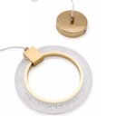 Ver imagem 4 de Pendente Arco Anel Dourado Led 8w Bivolt 3 Cores 3000k 4000k 6500k Estilo Moderno Metal Acrílico