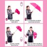 Guarda Chuva Automático Invertido Sombrinha De Bolsa Fazzoletti Rosa - 4