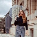 Ver imagem 2 de Guarda Chuva Automático Com Cabo Curvo Sombrinha Transparente E Branca Fazzoletti