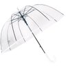 Guarda Chuva Automático Com Cabo Curvo Sombrinha Transparente E Branca Fazzoletti - 1