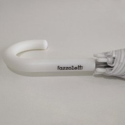 Guarda Chuva Automático Com Cabo Curvo Sombrinha Transparente E Branca Fazzoletti - 6