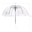 Ver imagem 3 de Guarda Chuva Automático Com Cabo Curvo Sombrinha Transparente E Branca Fazzoletti