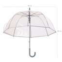 Ver imagem 3 de Guarda Chuva Automático Com Cabo Curvo Sombrinha Transparente E Cinza Fazzoletti